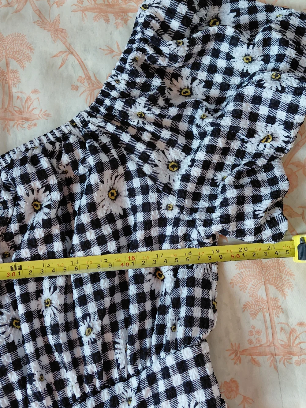 Torrid Black & White Gingham Daisy Midi Dress Plus SZ 2 2X cottagecore Summer . - Picture 12 of 14